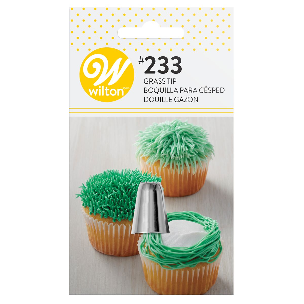 Tyll #233 Gräs Wilton i rostfritt stål – perfekt för att spritsa gräs, päls och hår på tårtor och cupcakes