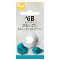 Tyll #6B Öppen stjärna Wilton i rostfritt stål – perfekt för stjärnor, snurror och kanter på cupcakes och tårtor