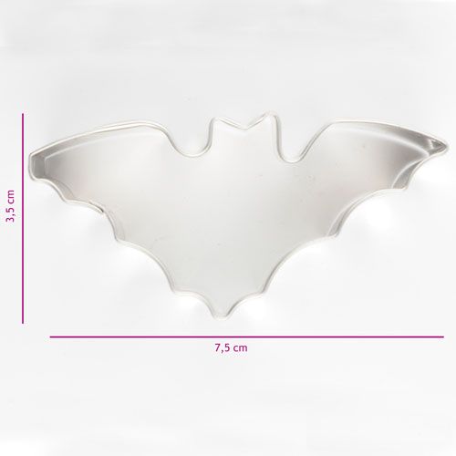 Utstickare fladdermus 7,5 cm från Cookie Cutters för Halloweenkakor med mått