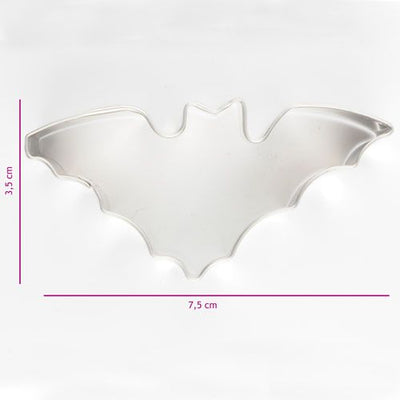 Utstickare fladdermus 7,5 cm från Cookie Cutters för Halloweenkakor med mått