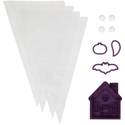 Utstickare kit Spökhus Halloween från Wilton för kakor och dekorationer