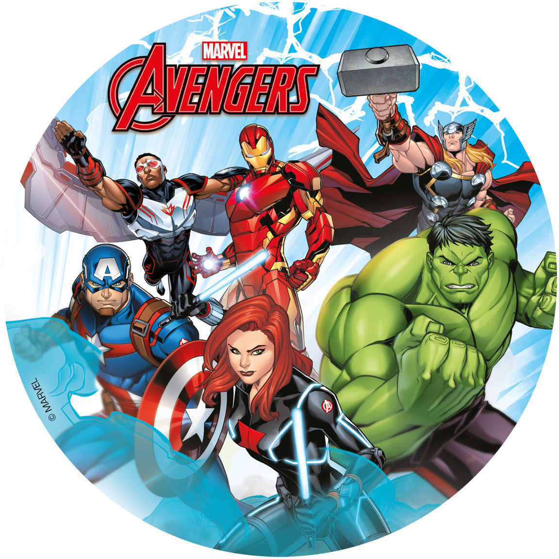 Tårtbild Tårtdekoration Avengers superhjältar